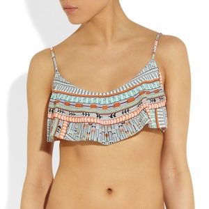 Mara Hoffman Aztec Pineapple Print Bikini Top XS